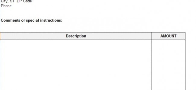 Excel quotation template