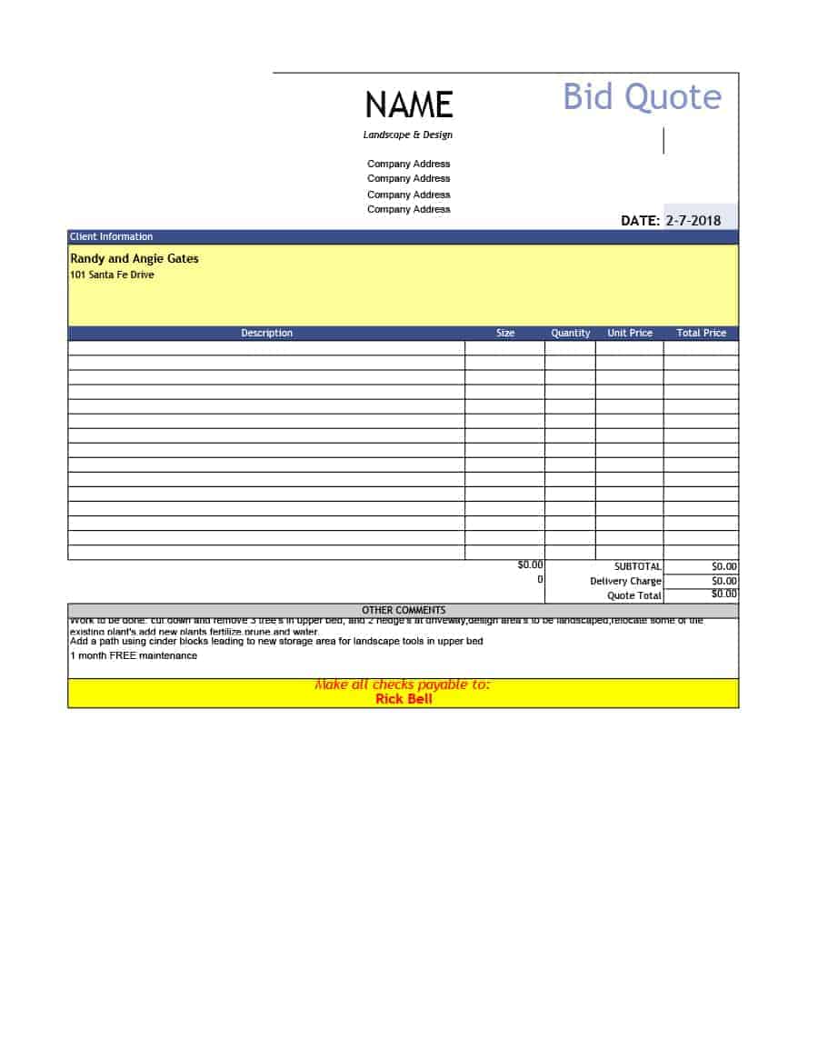 17+ Excel quotation templates | Free Quotation Templates ...