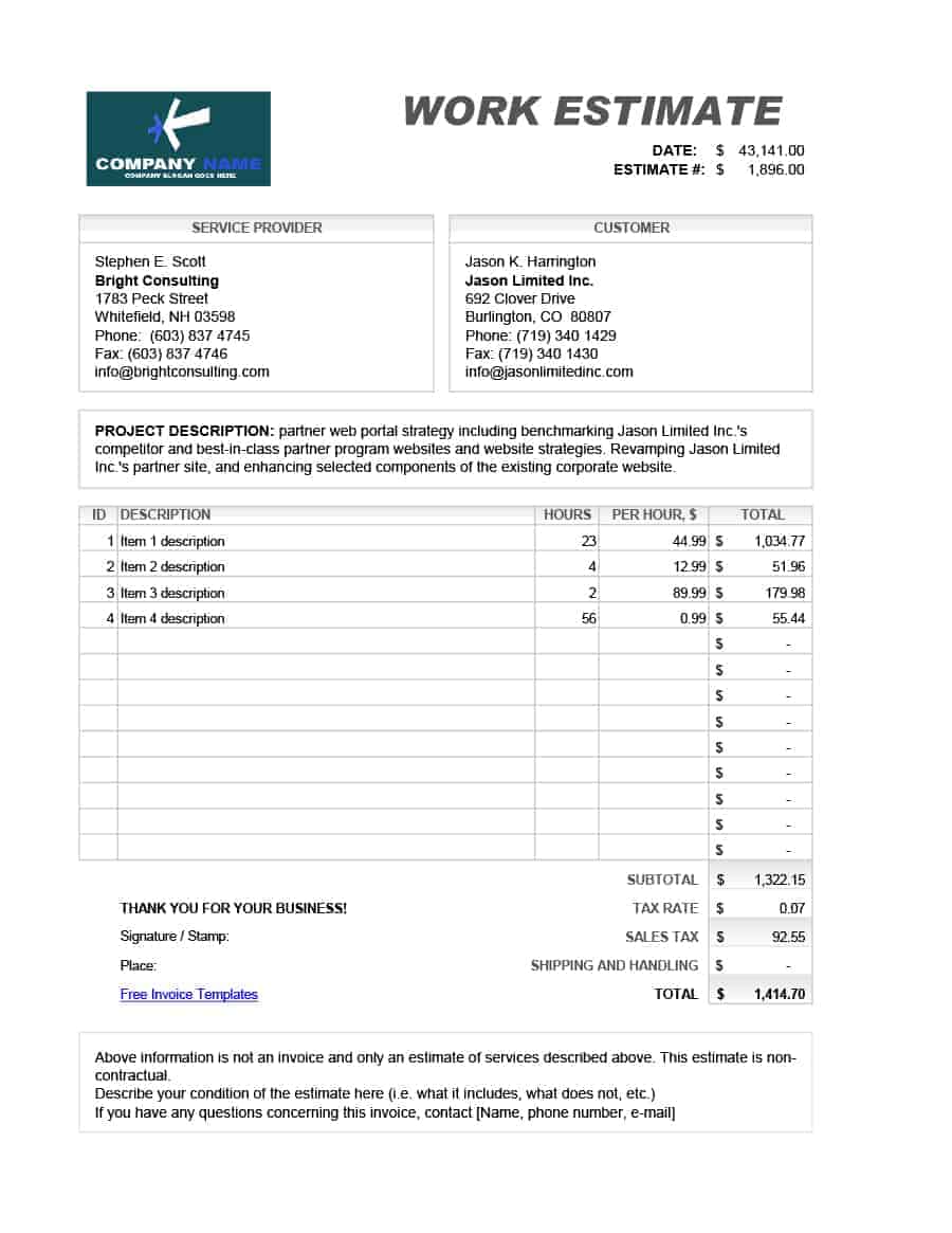 Cabinet Bid Template from www.quotetemplates.org