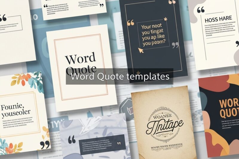 9+ Free Word Quote Templates